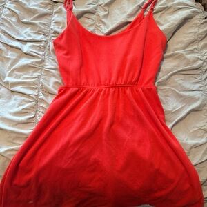 red RVCA dress